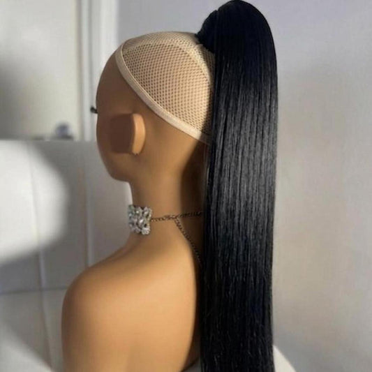 24” Black Wrap Ponytail