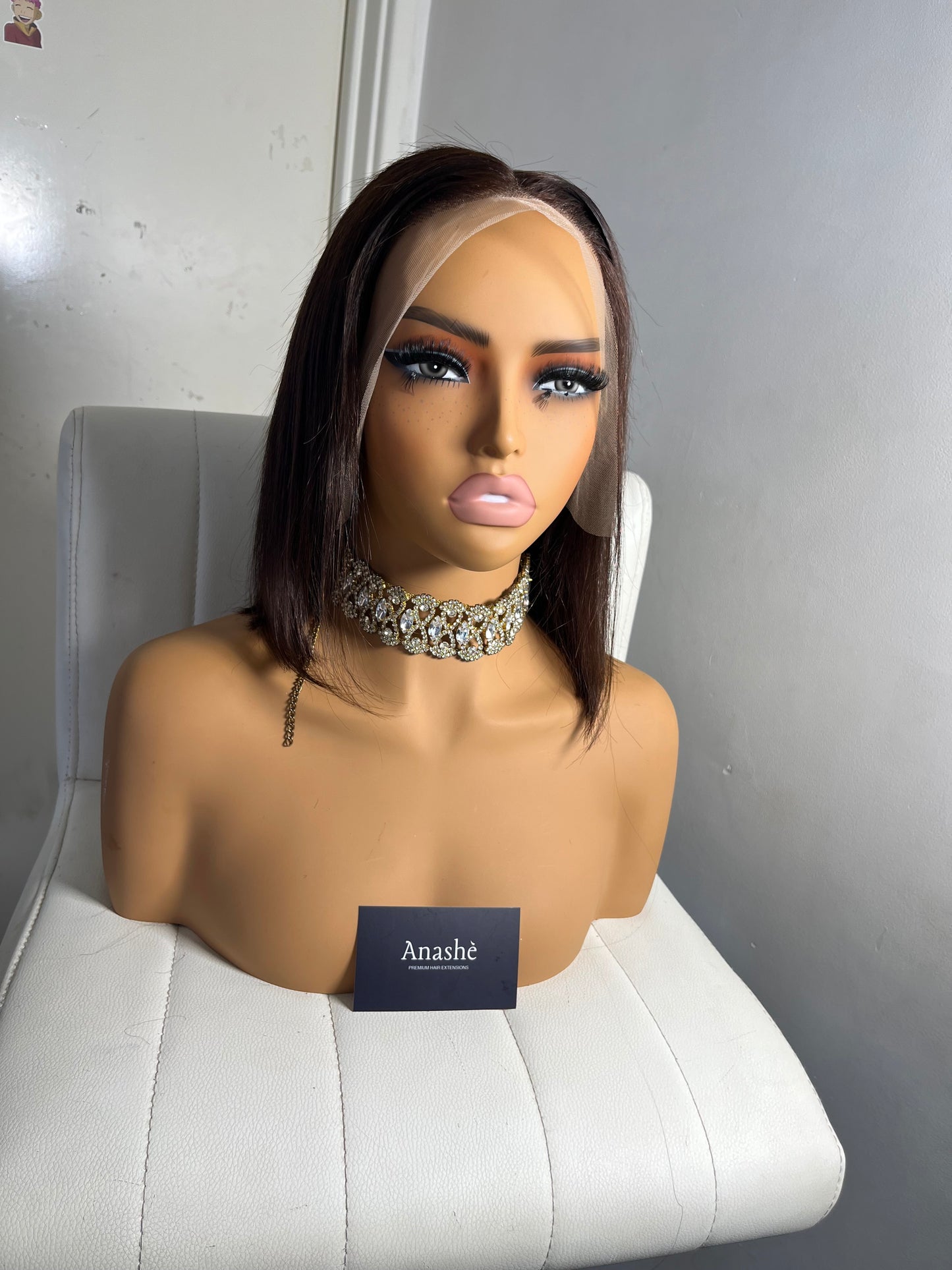 Sasha – 10” Dark Brown Bob Wig