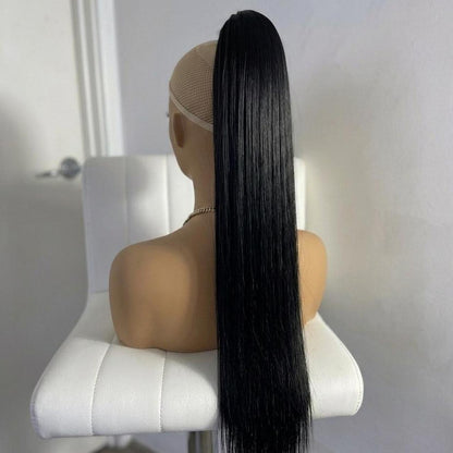 24” Black Wrap Ponytail
