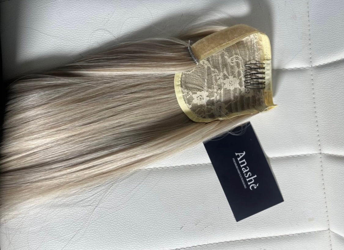Blonde Wrap Up Ponytail