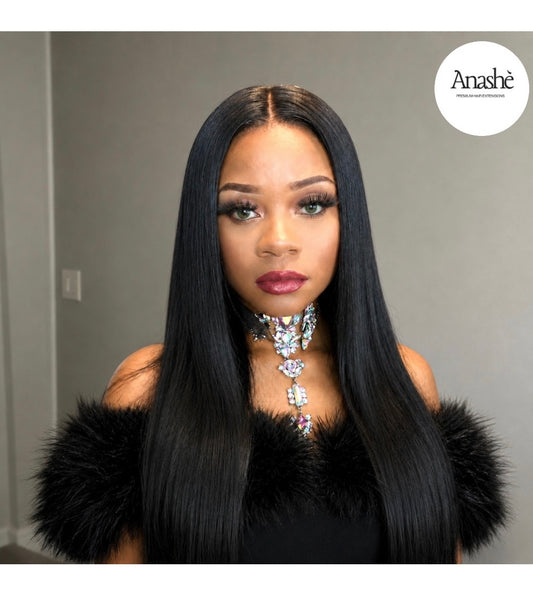 Melanie – 26” Black Wig